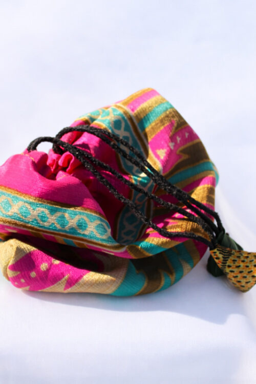 sacchetti seta colorati india